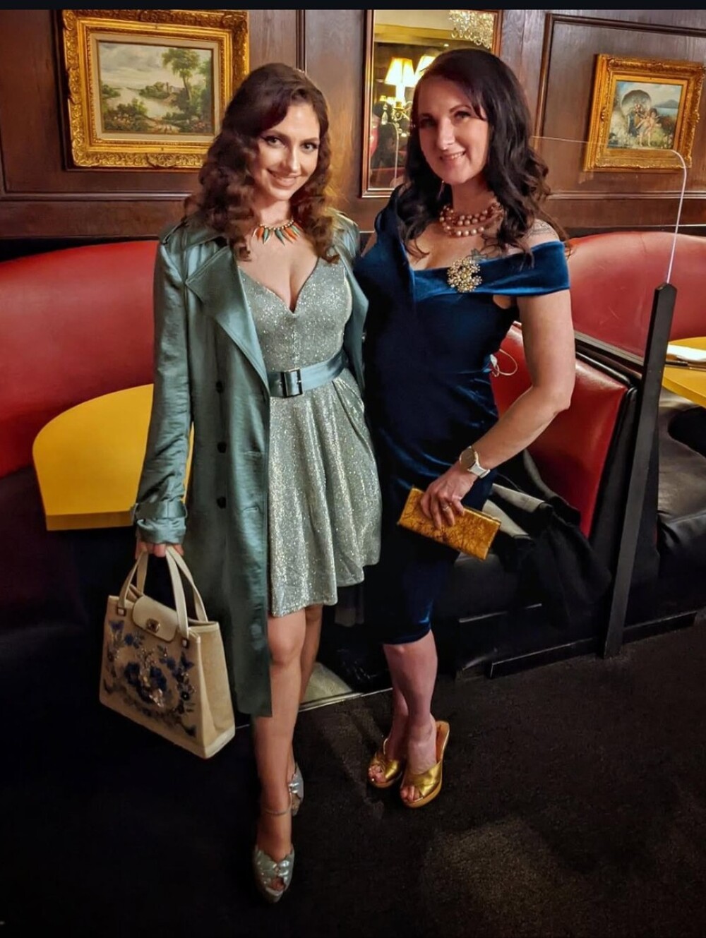 Satin Trench Coat in Teal - Picture 8 of 8